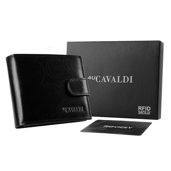 Мужской кожаный кошелек Cavaldi 0035L-P-BS RFID