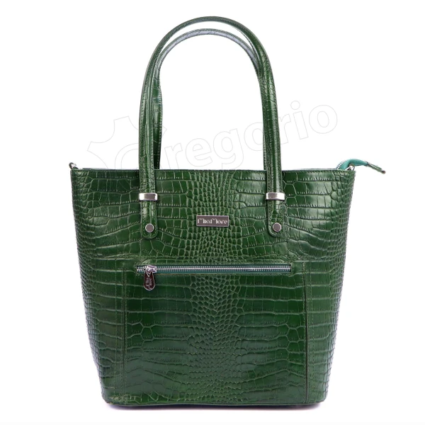 Женская кожаная сумка MiaMore 01-011 CROCO