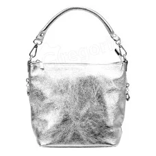 Жіноча шкіряна сумка Patrizia 419-040 MET SILVER