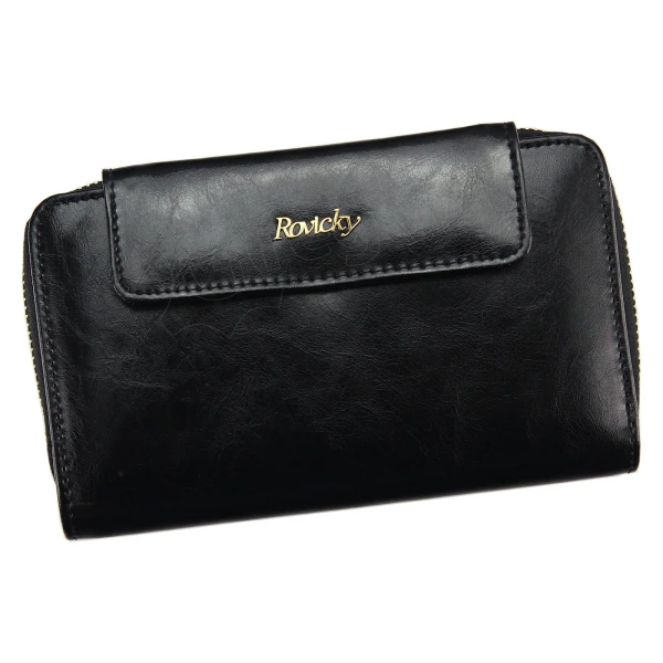 Женский кожаный кошелек Rovicky 8808-BPR RFID