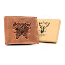 Мужской кожаный кошелек Always Wild ANIMALS N992-CHM SHE Мужской кожаный кошелек Always Wild ANIMALS N992-CHM SHE