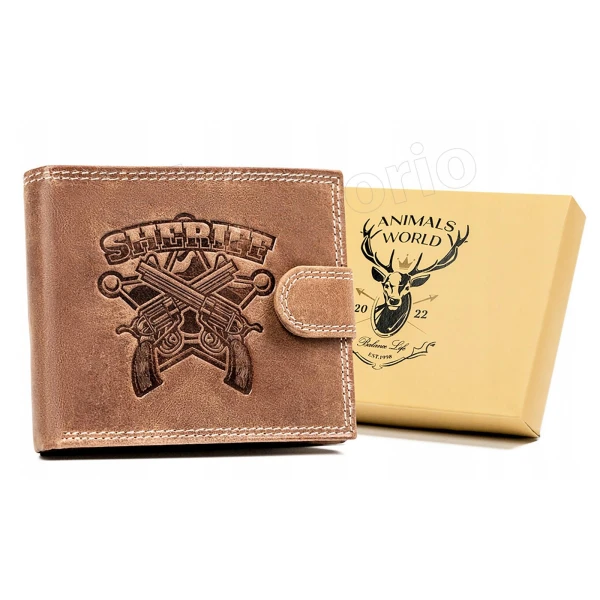 Мужской кожаный кошелек Always Wild ANIMALS N992L-CHM-SHE