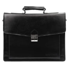 Мужской кожаный портфель Gregorio Art.6 SILVER Мужской кожаный портфель Gregorio Art.6 SILVER
