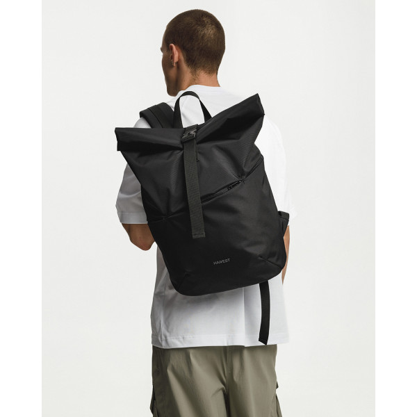 Чоловічий рюкзак Basic rolltop поліестер, чорний