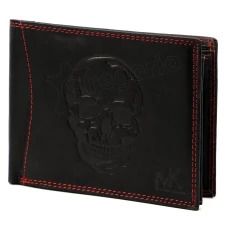 Чоловічий шкіряний гаманець Money Kepper CDD 5600 SKULL