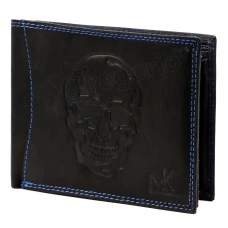 Чоловічий шкіряний гаманець Money Kepper CDD 5600 SKULL