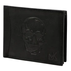 Чоловічий шкіряний гаманець Money Kepper CDD 5600 SKULL