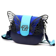 Жіноча шкіряна сумка EGO ES-S0138ZM NAVY-SAPPH-L.TRQ