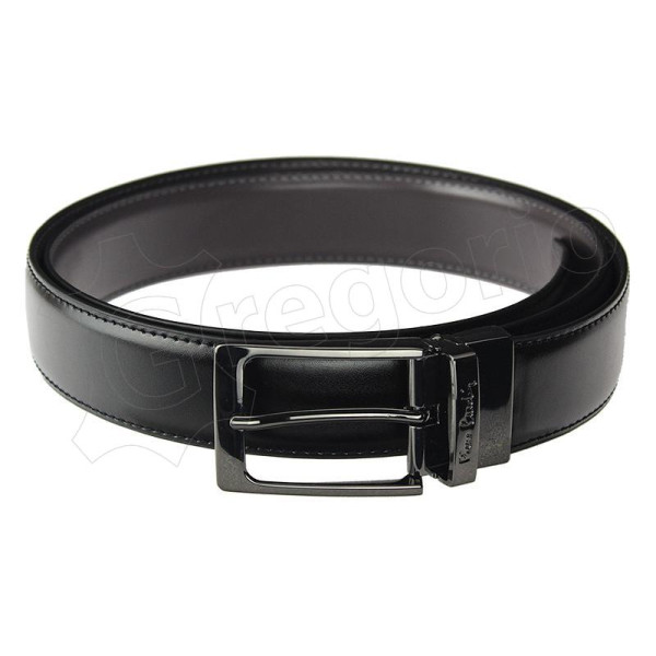 Чоловічий ремінь Pierre Cardin FWJX5 DOUBLE BLACK-BROWN