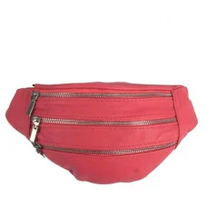 Женская кожаная сумка на пояс (бананка) Polscy KS-04D