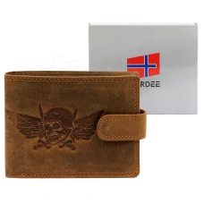 Чоловічий шкіряний гаманець Nordee L895 MOTOSKULL