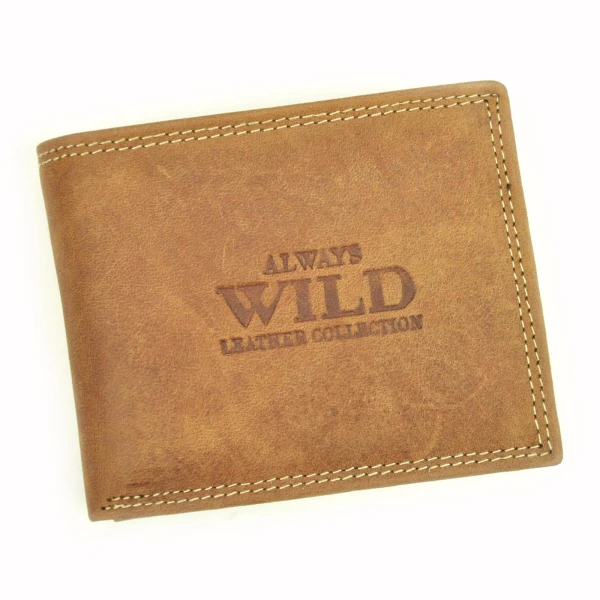 Мужской кожаный кошелек Always Wild N0035-CHM RFID