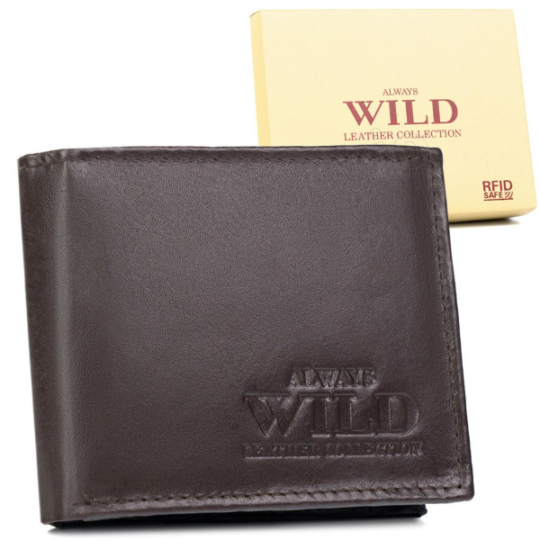 Мужской кожаный кошелек Always Wild N0035-SCR RFID
