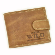Мужской кожаный кошелек Always Wild N0035L-CHM RFID