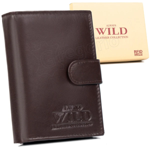 Чоловічий шкіряний гаманець Always Wild N4L-P-SCR