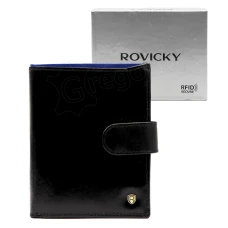 Чоловічий шкіряний гаманець Rovicky N4L-RVT-2 RFID
