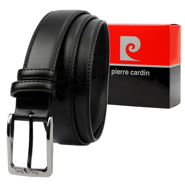 Мужской ремень Pierre Cardin PARURE05 BLACK SILVER