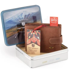 Чоловічий шкіряний гаманець Peterson PTN 304Z 2-1-4 HUNTER Чоловічий шкіряний гаманець Peterson PTN 304Z 2-1-4 HUNTER