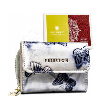 Женский кожаный кошелек Peterson PTN 423229-BF SILVER Женский кожаный кошелек Peterson PTN 423229-BF SILVER