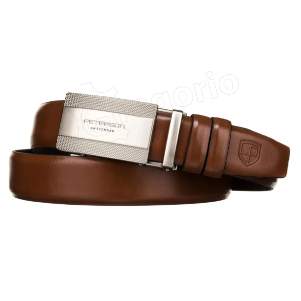 Мужской ремень Peterson PTN A007 BROWN