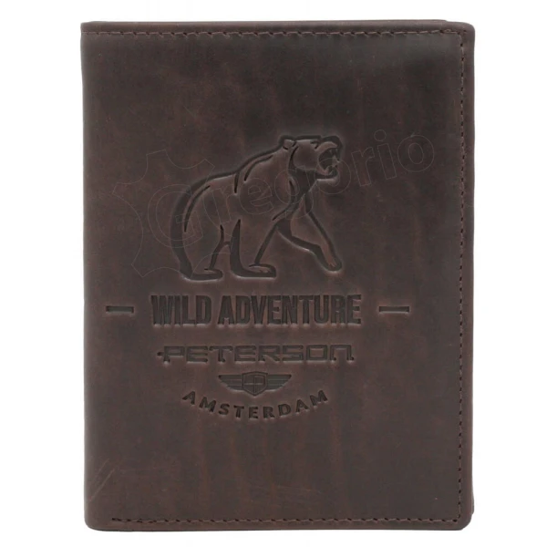 Чоловічий шкіряний гаманець Peterson PTN N4-BE-BEAR