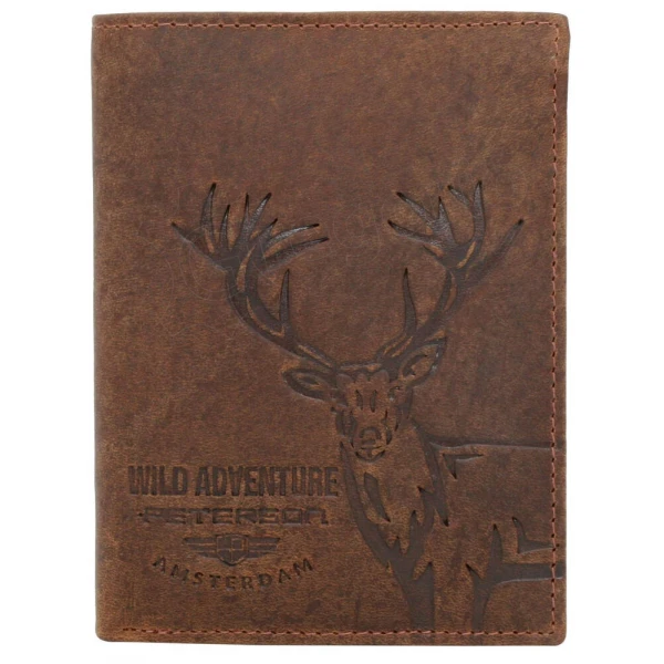 Чоловічий шкіряний гаманець Peterson PTN N4-BE-DEER