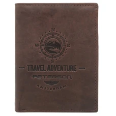 Мужской кожаный кошелек Peterson PTN N4-BE-TRAVEL Мужской кожаный кошелек Peterson PTN N4-BE-TRAVEL