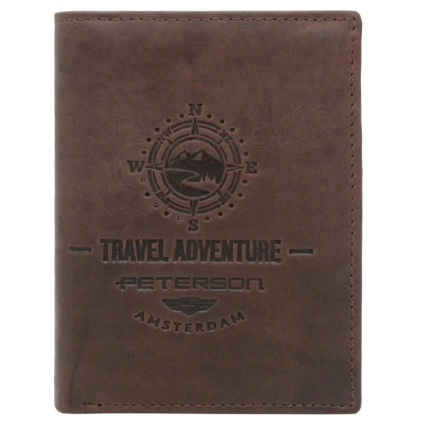 Чоловічий шкіряний гаманець Peterson PTN N4-BE-TRAVEL