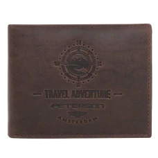 Мужской кожаный кошелек Peterson PTN N992-BE-TRAVEL Мужской кожаный кошелек Peterson PTN N992-BE-TRAVEL