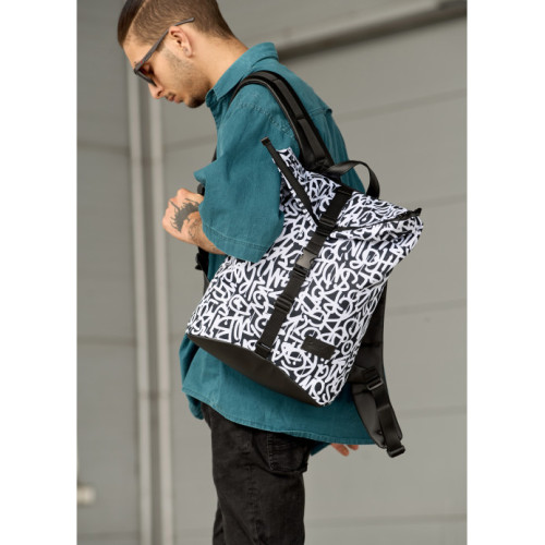 Чоловічий рюкзак ролл Sambag RollTop KZN чорний 