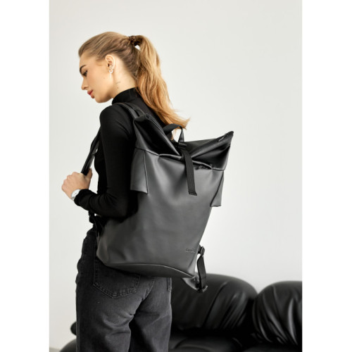 Жіночий рюкзак ролл Sambag RollTop KZN чорний