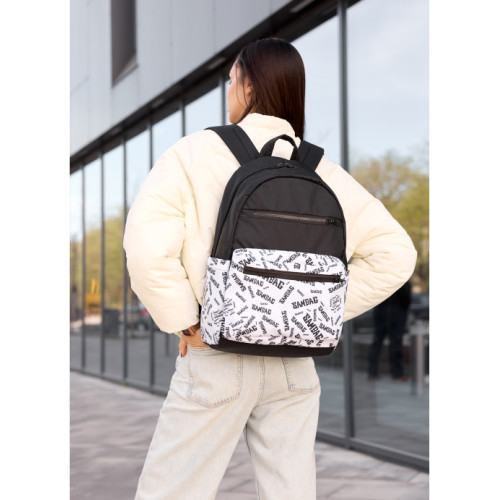 Жіночий рюкзак Sambag Zard SM Black & White